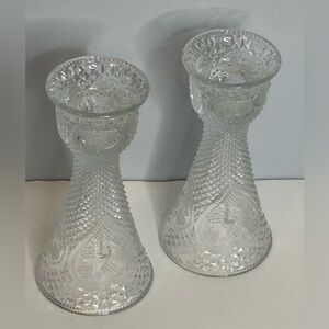AVON FOSTORIA VASE/CANDLE HOLDER COMBO